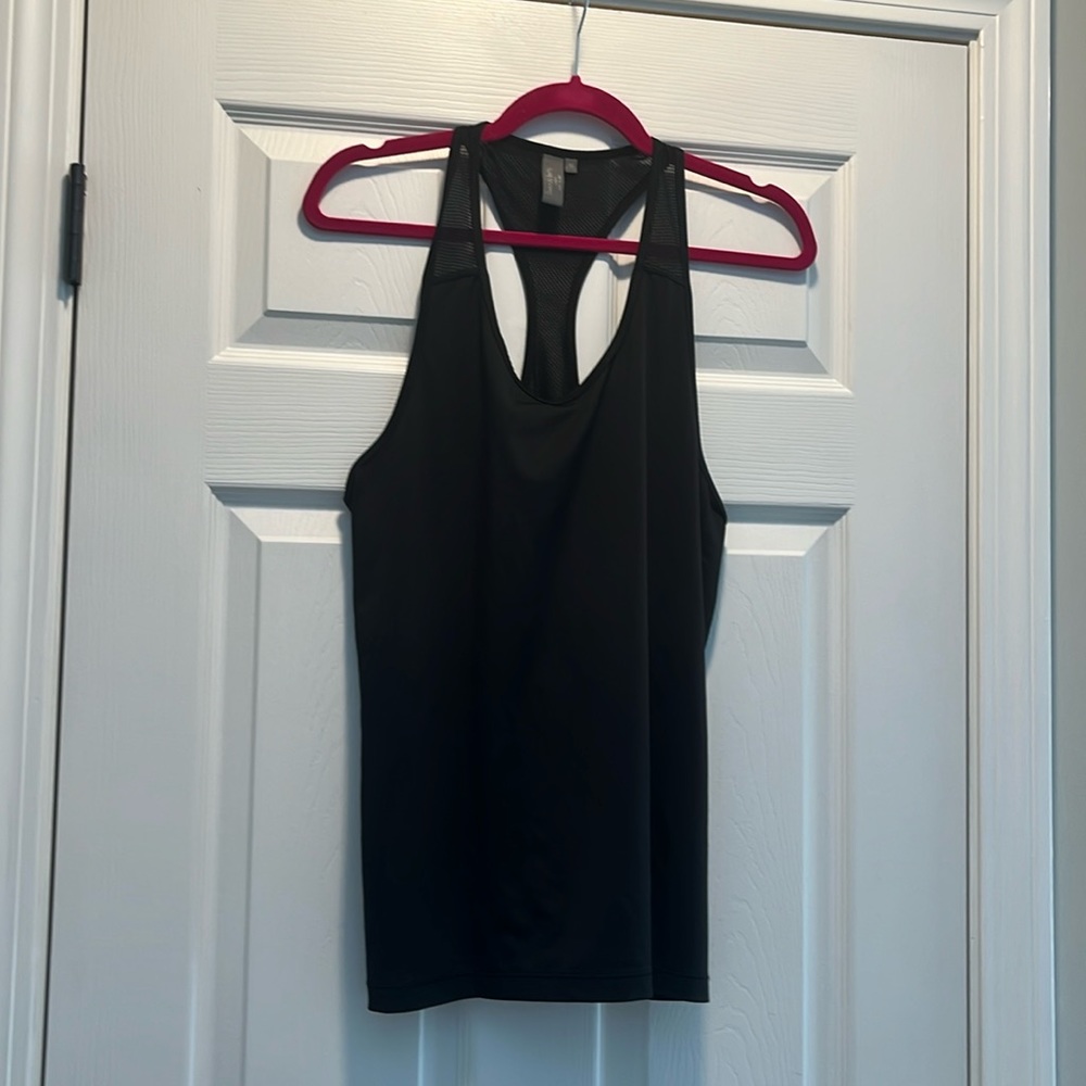 Sweaty Betty Black Mesh Racerback Tank Top